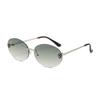 Retro Oval Frame Sunglasses For Women Uv400 Protection Summer Fashion Accessories