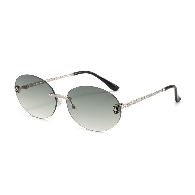 Retro Oval Frame Sunglasses For Women Uv400 Protection Summer Fashion Accessories