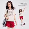 Girls' 100% Cotton Animal Print Short Sleeve T-Shirt
