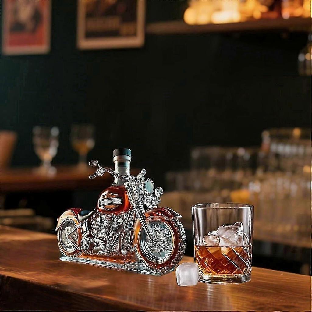 Whiskyfles Motorvorm 11 Oz Nieuwigheid Glazen Karaffen 3D Gravering Creatief Voor Mannen Motorrijder/alcohol Liefhebber Verzamelaar xj1