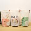 Large Capacity Baby Items Diaper Caddy Organizer Folding Cartoon Printed Dirty Clothes Bucket Toy Storage Basket