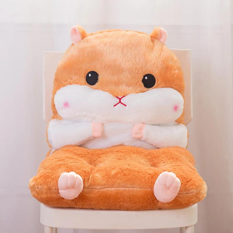 Hamster Cushion Back Office Chair Cushion Sofa Pillow Cushion Home Decoration Tatami Cute Lumbar Support Birthday Gift