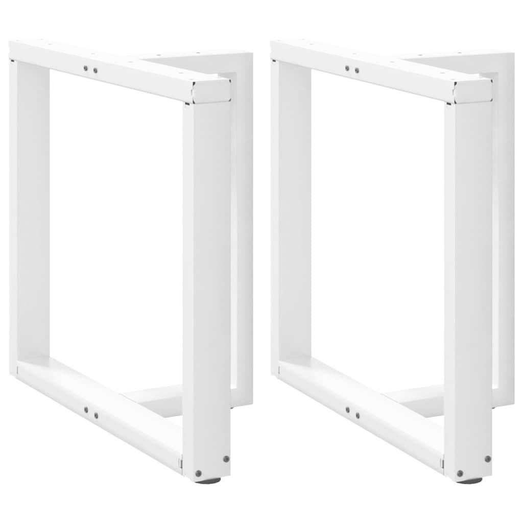 Vidaxl Nogi Do Stołu Jadalnego, 2 Pcs., Białe, 80X35X(72-73) Cm, Stal