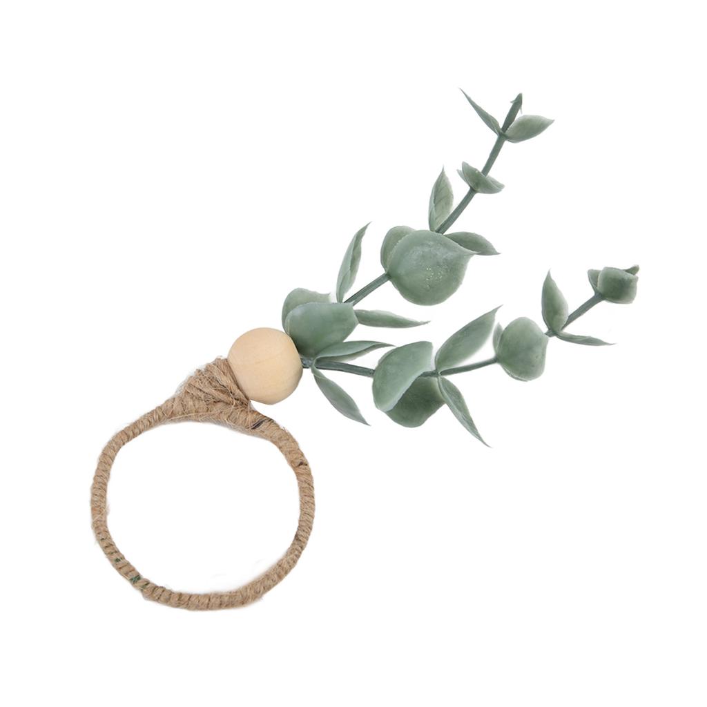 4Pcs Napkin Rings Simple Decorative Handicraft Leaf Flower Napkin Rings for Weddings New Years Parties
