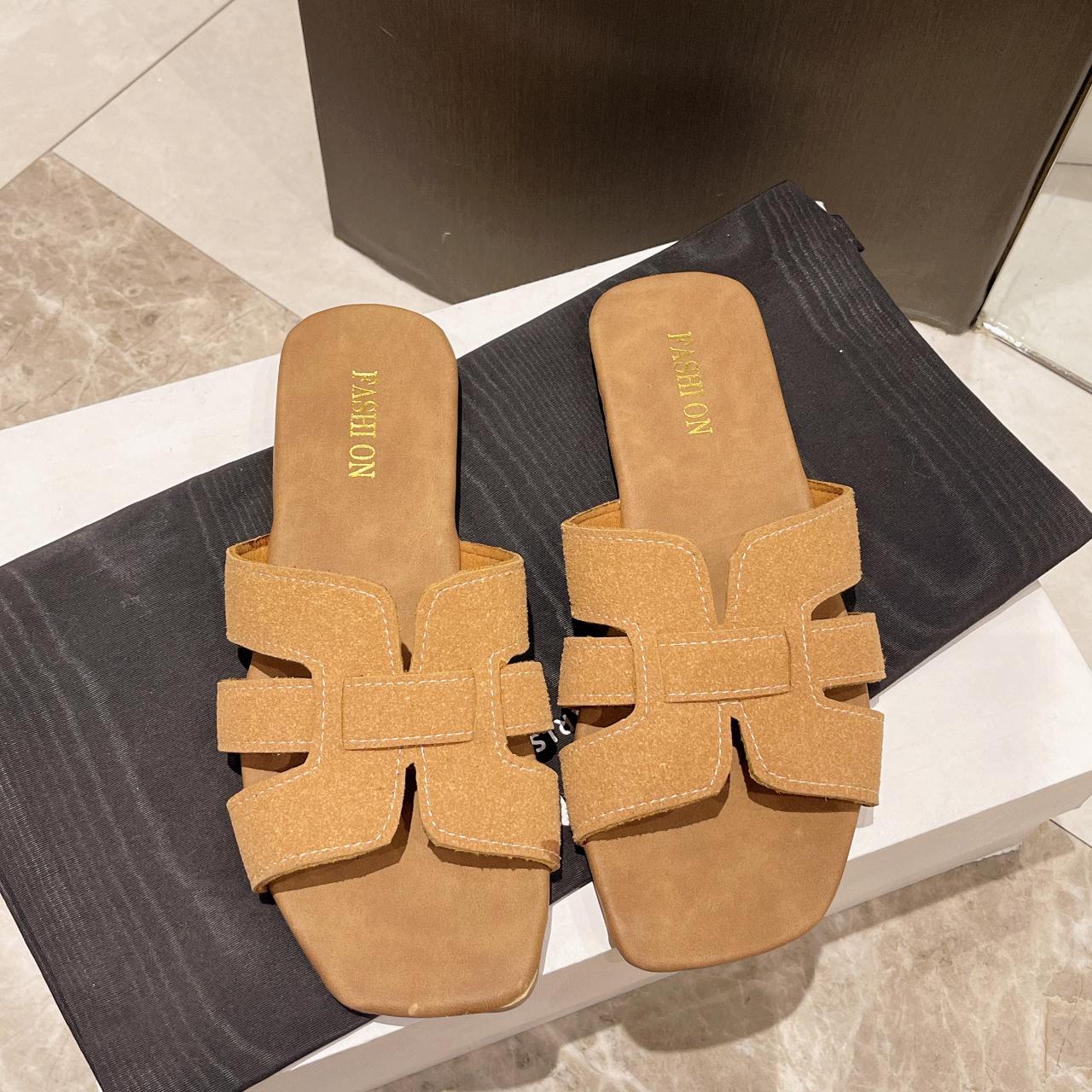 

Тапочки женские летние туфли на плоской подошве женские шлепанцы дизайнерские сандалии женские тапочки удобные тапочки на плоской подошве Zapatos De Mujer 40 хаки