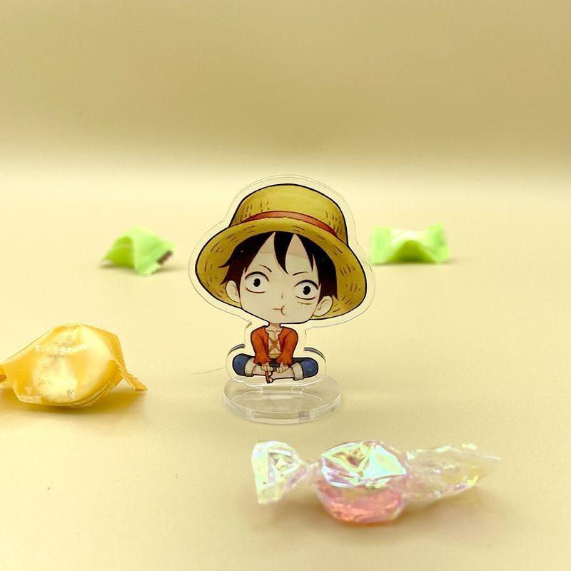 One Piece Anime Chibi Acrylic Stand Double-Sided Layered Desktop Decoration Collectible Ornament Birthday Gift For Fans
