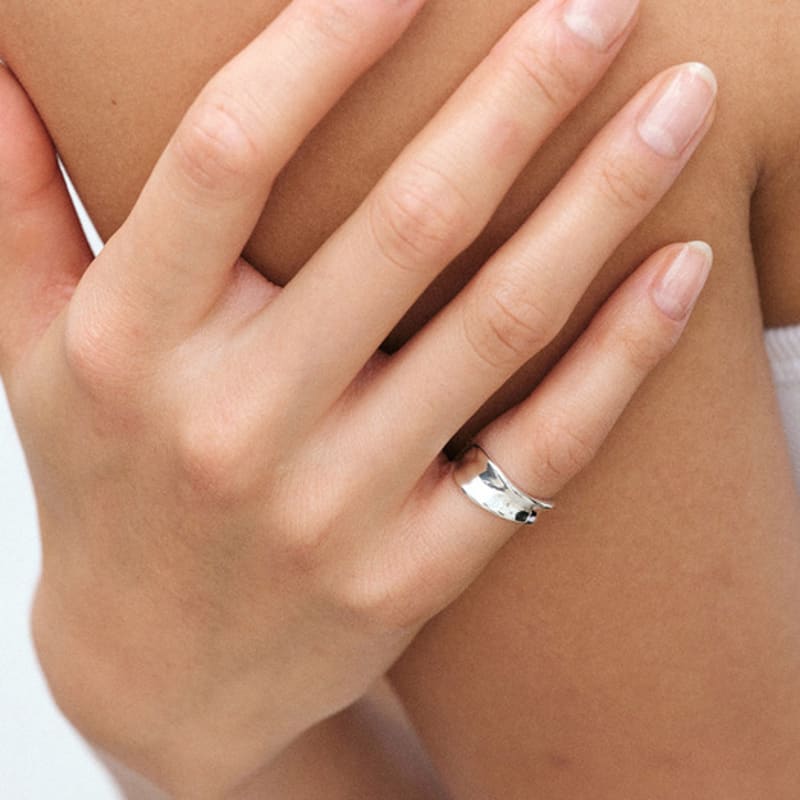 Another Layer Pinky Flow Ring (silver925)