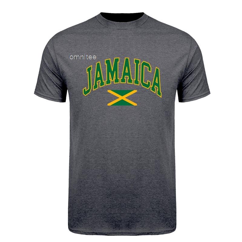 Fashion Jamaica Flag Tshirt Cotton Tshirt Funny Tops Tee Unisex Jamaican Tshirt Tees Gifts Camiseta Summer Streetwear HJ103