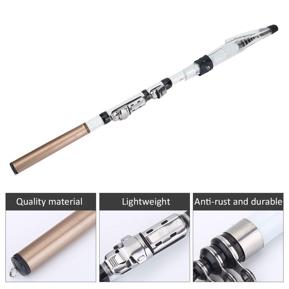 Tragbare Teleskop-Angelrute Reise Spinnrute Kohlefaser-Rute (2,1 m)