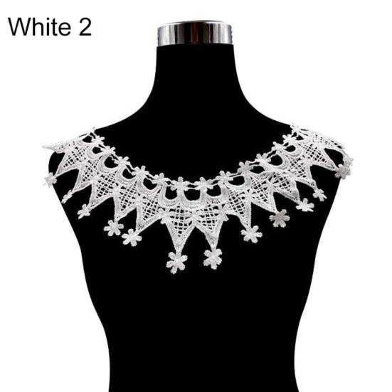 DIY Floral Lace Neckline Neck Collar Trim Dress Clothes Sewing Applique Decor