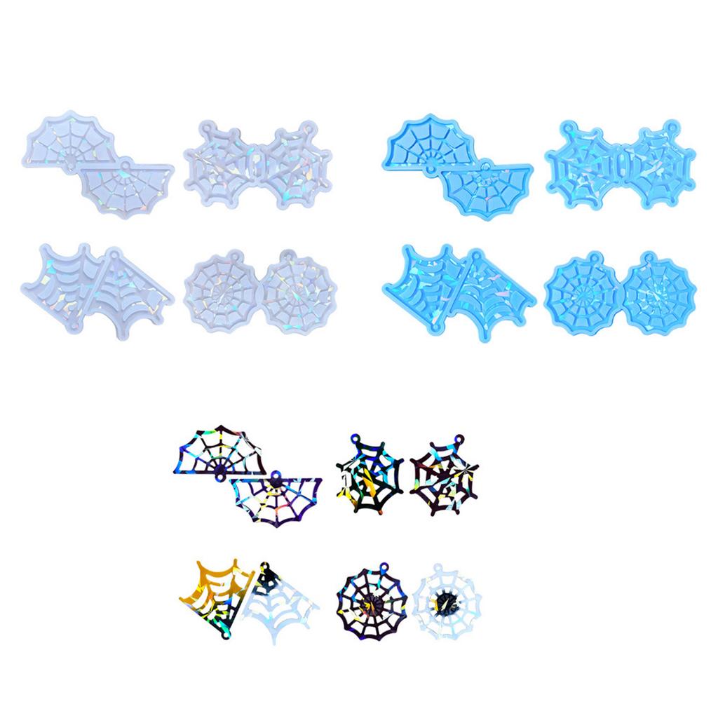 Spiderweb Silicone Mold Holographic Resin Mold DIY Keychain Jewelry Earring Pendant Tool Craft Making Supplies