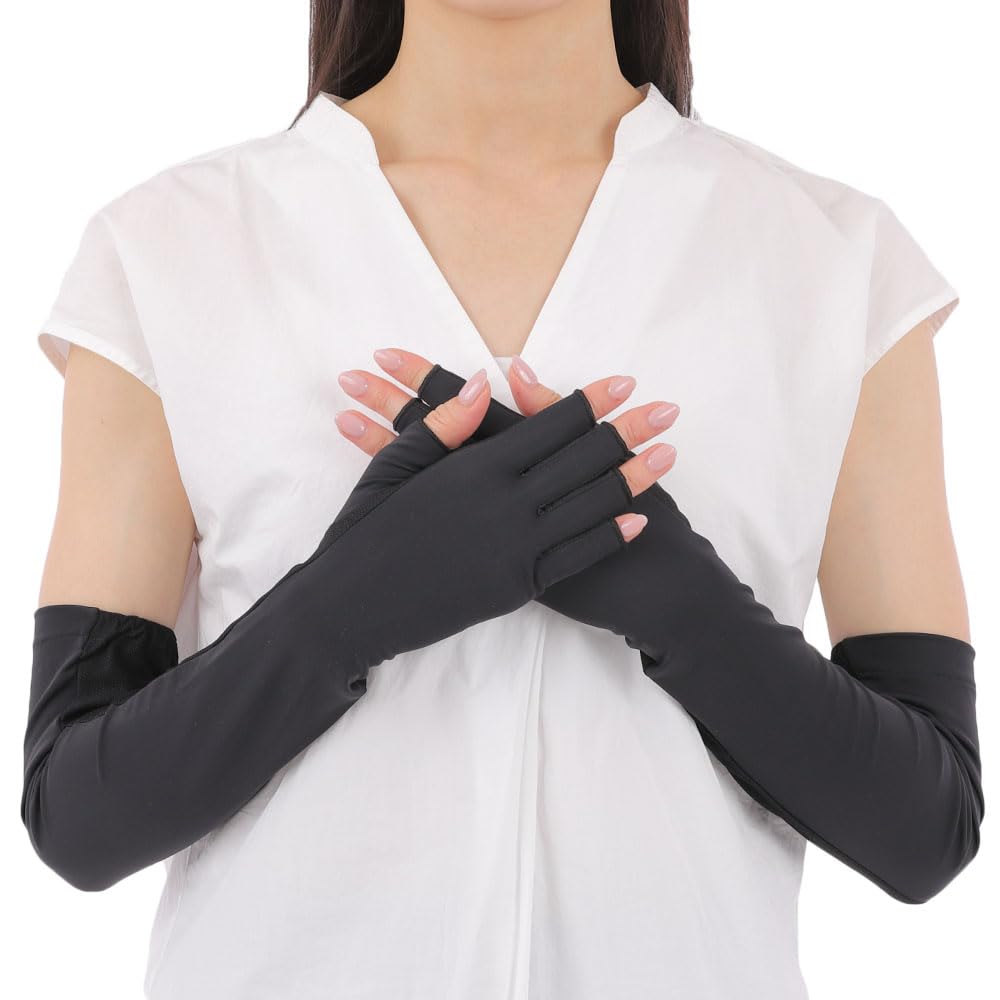 

UP Рукав UV Прохладный до Длинного Рукава Солнце UV UV Для Полной Длины 50см [HANDS MARKET] Накидки, Защита, Сенсорный, Накидки, Защита, Защита, Женский, чёрный