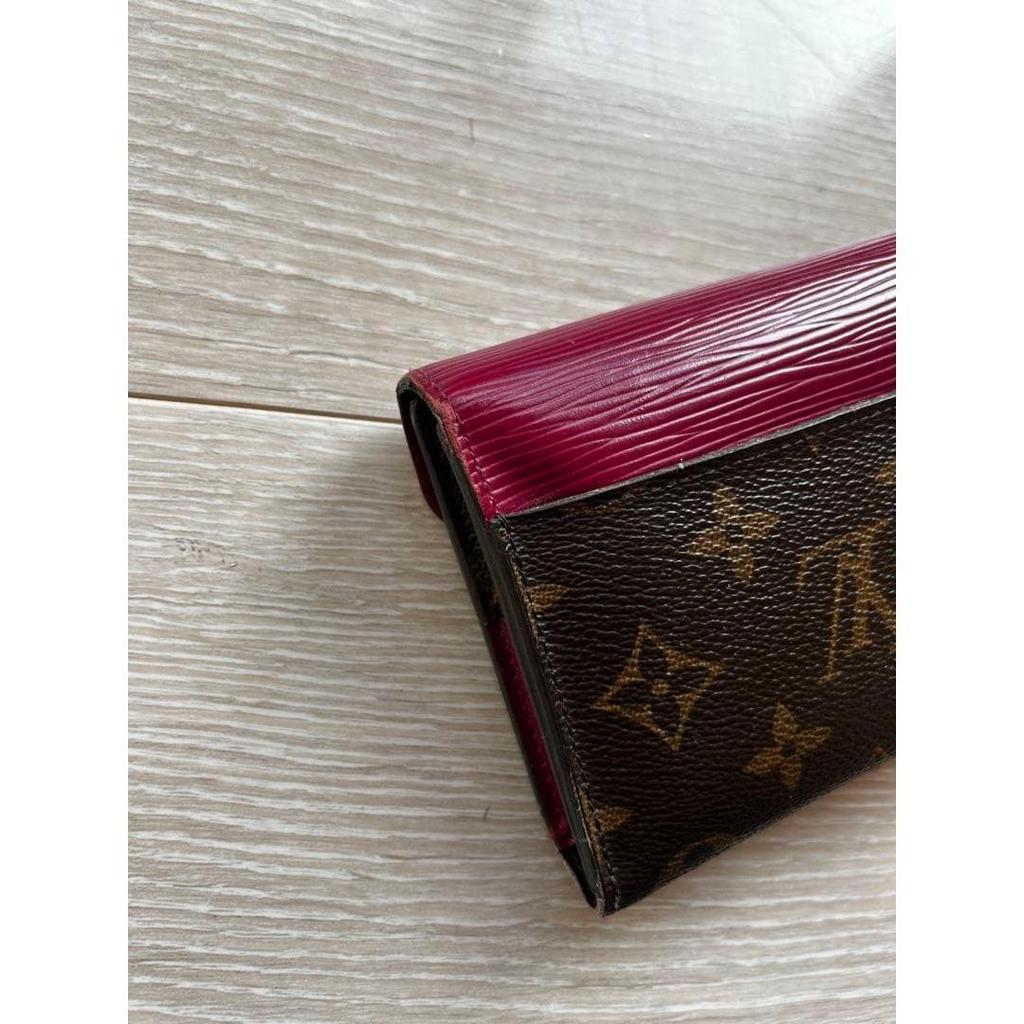 Used Louis Vuitton Monogram Marielouise Long Wallet Fuchsia