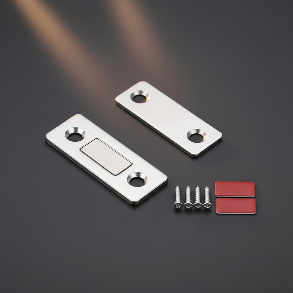 Magnetic Door Catch for Cabinet Sliding Wardrobe No Drilling Strong Magnet Invisible Design