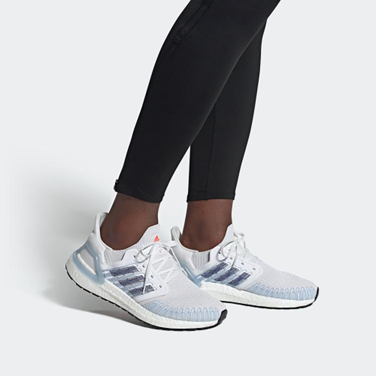 New Adidas Ultraboost 20 White/Blue EG0709