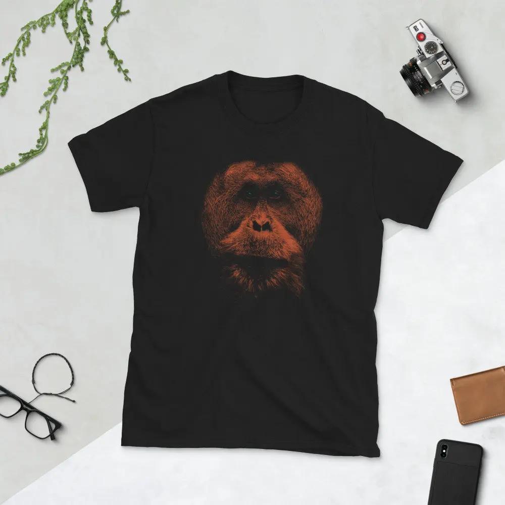 Amazing Orange Orangutan Face Animal Print T Shirt