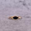 Genuine Onyx Ring Evil Eye Inspired Dainty Ring 14K Gold Vermeil Ring Onyx Handmade Ring for Her Onyx Ring for Daily Wear Unique Ring