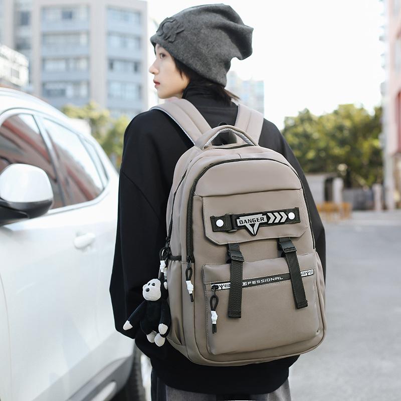 

Крутой школьный рюкзак мужской рюкзак большой вместимости для студента колледжа женский рюкзак для ученика средней школы старшеклассника простой рюкзак хаки