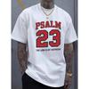 Men's Christian Pattern Psalm 23 The Lord Is My Shepherd Bible Verse T- Shirt