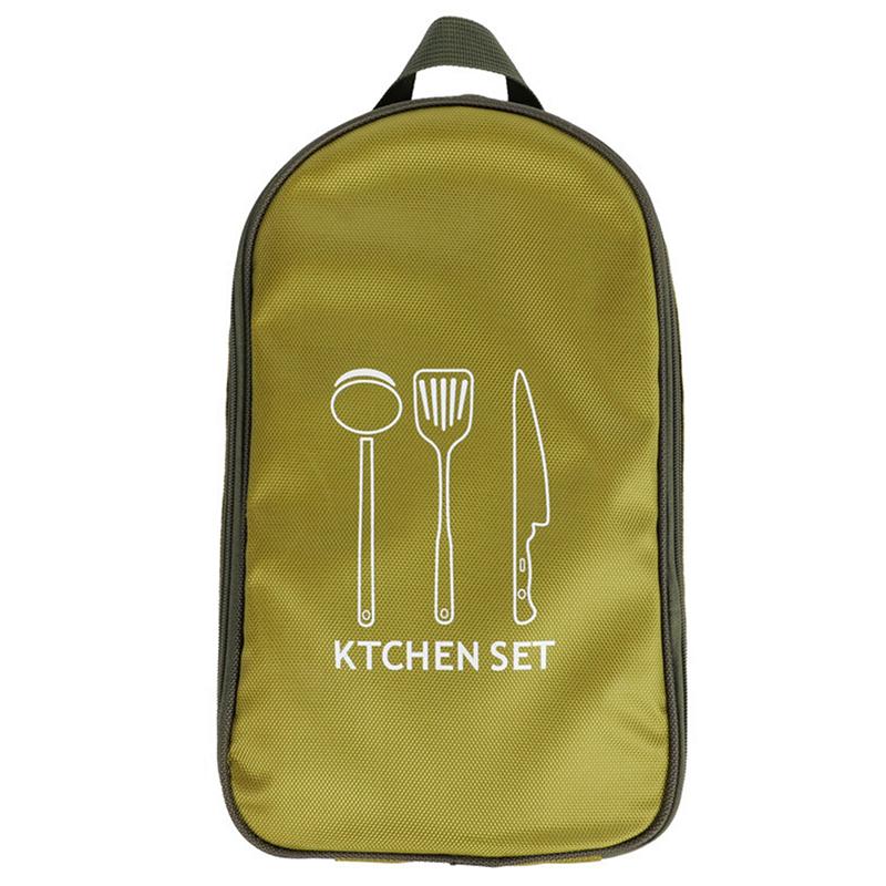 

Outdoor Camping Cookware Container Bag Cooking Utensil Organizer Kitchen Ware Storage Bag Portable Travel Bbq Tableware Pouch