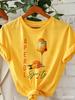 Unisexs Aperol Spritz Cocktail Graphic Casual Crew Neck Short Sleeve TShirt With Vibrant Drink Orange Design Aesthetic Clothes