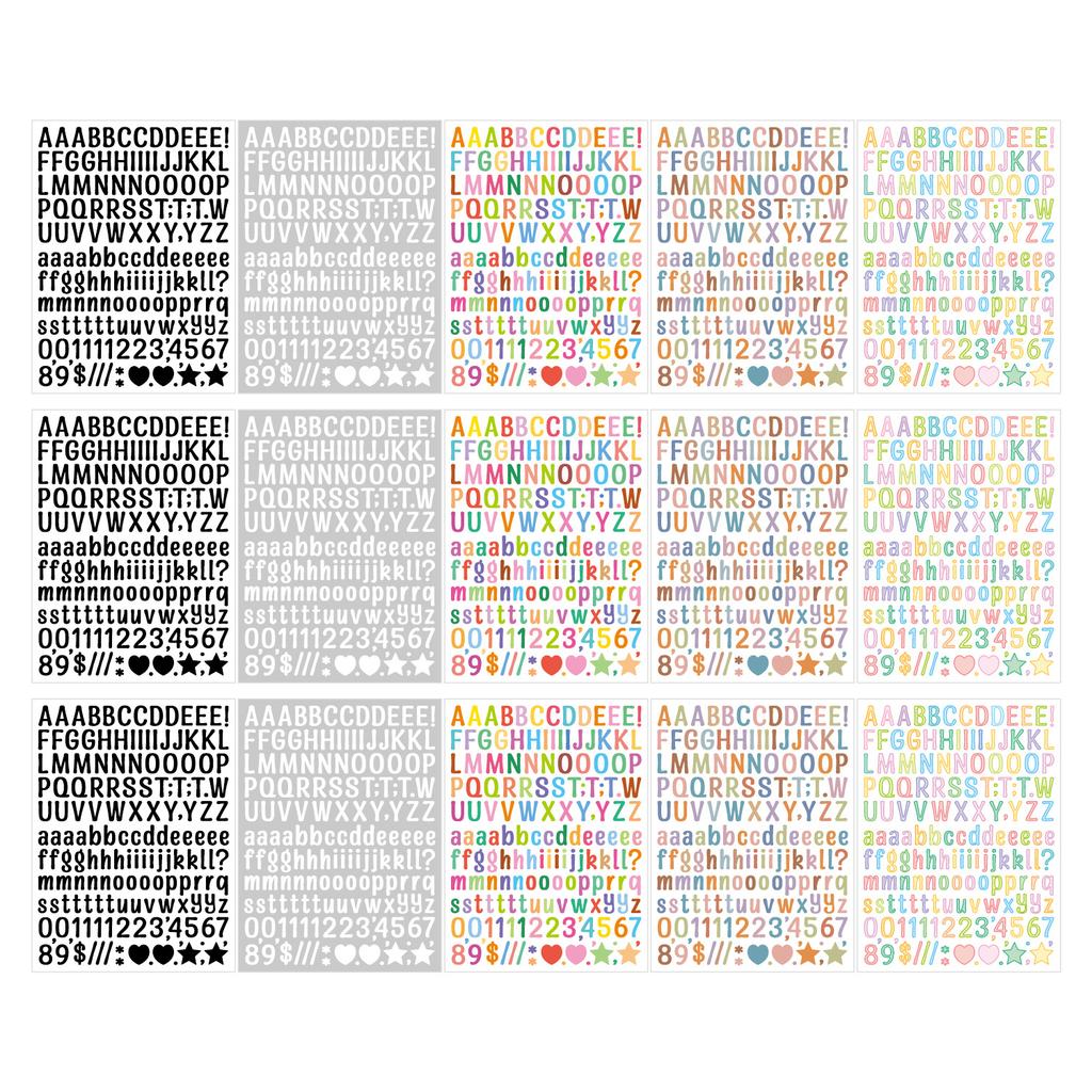 0.5-inch English Letter Sticker Ins Wind Small Size Waterproof Card Decorative Digital Letter Hand Account Sticker
