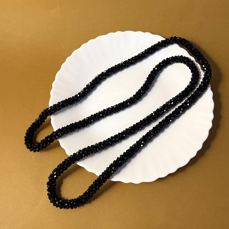 Retro Multi-layer Crystal Long Necklace - Handmade & Versatile Collarbone Chain
