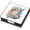 PU Animals Gem Painting Memo Pad Holder Mosaic Kit Flowers Rhinestones Post It Dispenser Animals & Flowers for Home Office
