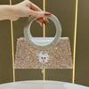 Élégant Sac de Soirée Pochette avec Bandoulière à Sequins, Sac à Main avec un Design Incliné Bandoulière, Sac Cabas Recouvert de Sequins