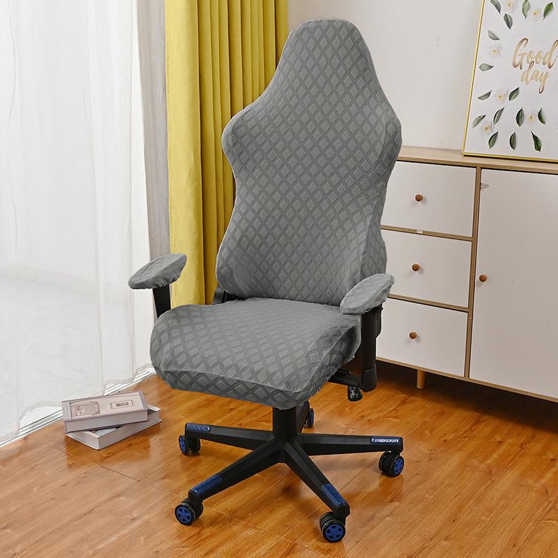Jacquard Gaming Chair Cover Elastic Fleece Armchair Computer Seat Chair Cover Rotating Lift Office Chair Cover with Armrest Case