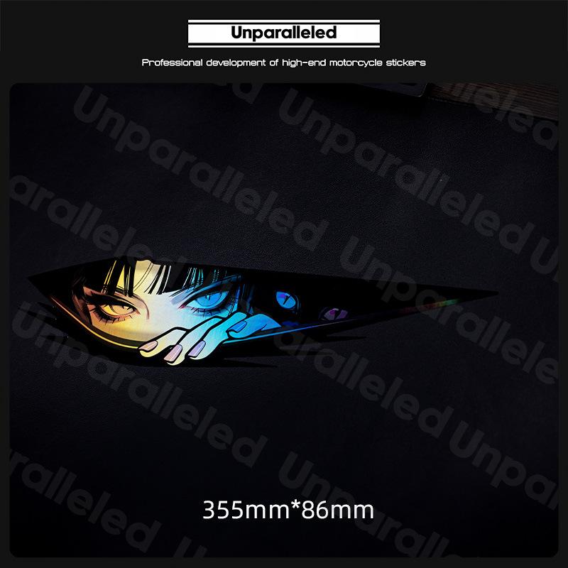 

Аниме Наклейка на машину Глаз Лазер Девушка Электровелосипед Корпус компьютера Водонепроницаемая 3D Болевая наклейка