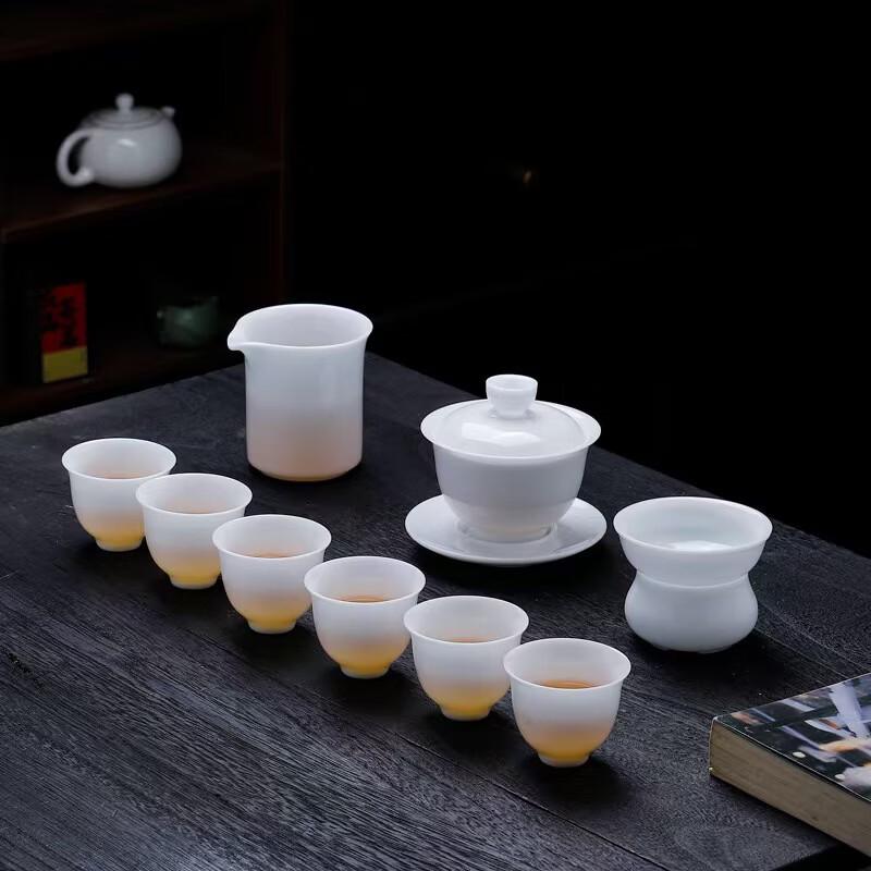 Белоснежный фарфоровый набор для кунг-фу из Дэхуа