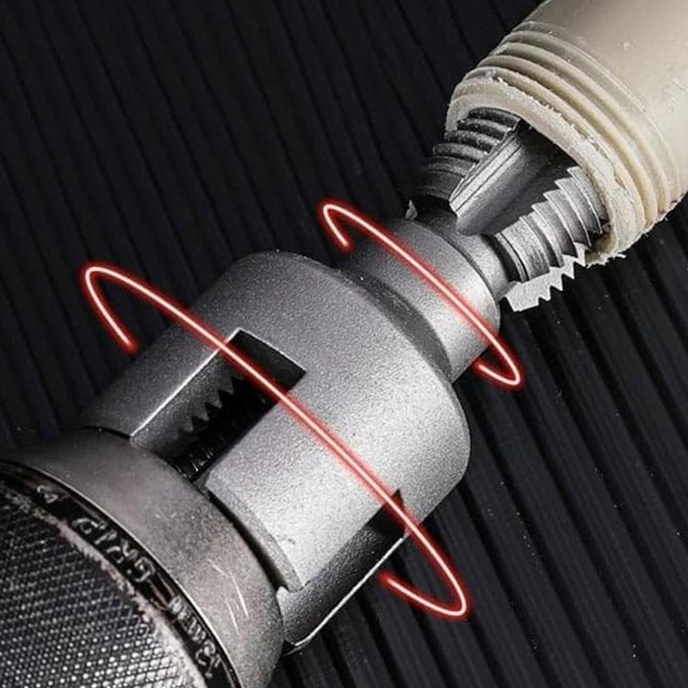 Integrated Internal & External Pipe Threading Tool Pipe Thread Cutting Tool Pipe Threader Plumbing Tool for Electric Drill
