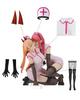 Makima Nurse Uniform Power Cosplay School Cultural Fancy Makima Nurse Nurse Uniform Size [Excellent Quality] Cosplay, (No Wig), Costume, Festival,