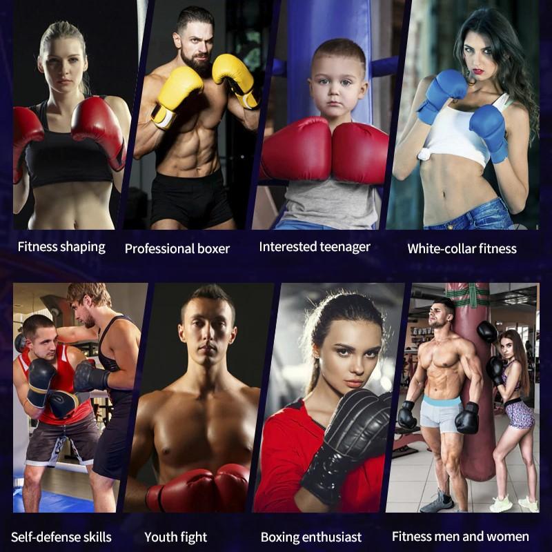 Offre spéciale gants de boxe adultes femmes hommes MMA mitaines Combat Muay Thai gant d'entraînement 6 8 10 12 14OZ enfants jouet Kickboxing gant