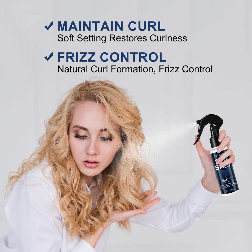 SEA SALT SPRAY-Natural Curl Formation, Frizz Control-Soft Setting Restores Curlness-Nourish Hair For A More Shine-100ml