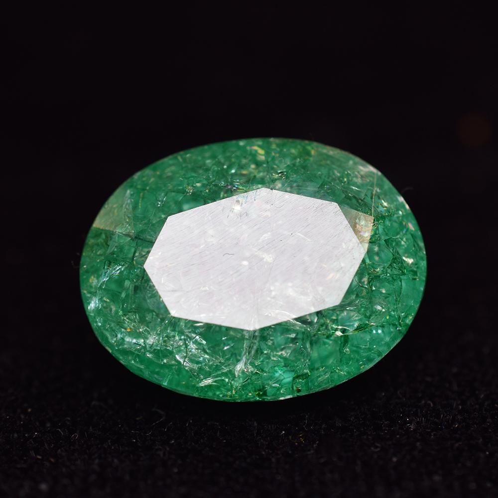 Natural Green Emerald Loose Gemstone 29.20 ct Oval Cut for Jewelry Making and Gem Collections