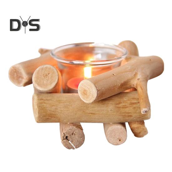 

Подсвечник из плавающего дерева, ручной работы, подсвечник для чайных свечей, деревенская свеча, чашка для дома, гостиной, спальни, кухни, декор цвет старого дерева