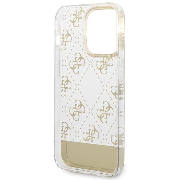 Guess Guhcp14Lhg4Mhg Iphone 14 Pro6,1 Złoty/Gold Hardcase 4G Pattern Script