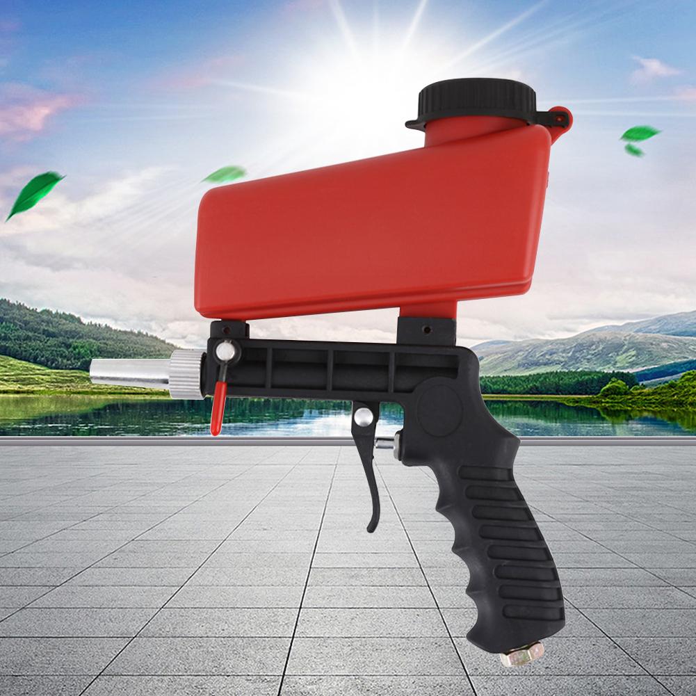 Handheld Adjustable Air Sandblasting Gun 90psi Pneumatic Sand Blasting Machine Air Sand Blaster for Polishing Metal Rust Removal