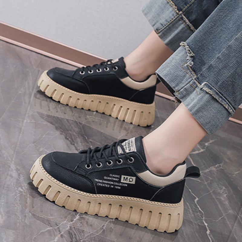 Spring Women's Shoes Breathable White Shoes Versatile Thick-soled Sports Shoes Casual Sneakers