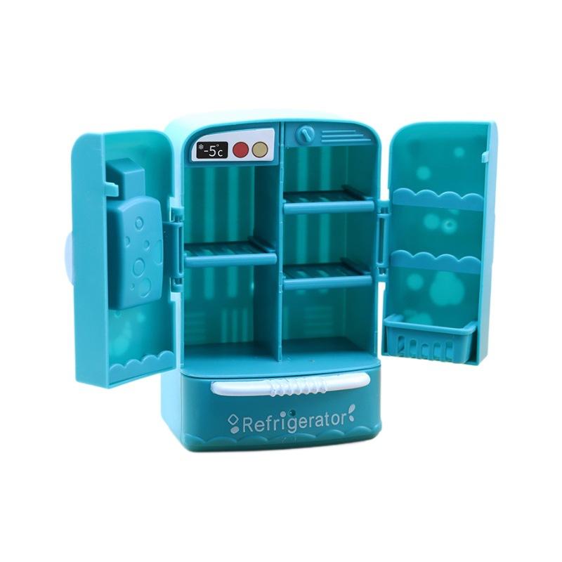 Mini Refrigerator, Mini Doll House Fun Children'S Play House Simulation Refrigerator Kitchen Toys