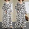 Japanese Retro Long Sleeve Age Reducing Plus Size Casual Long Dresses