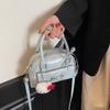 Super hot hand-held small bag women's spring bow kt toast bag silver versatile fashion shoulder crossbody bag