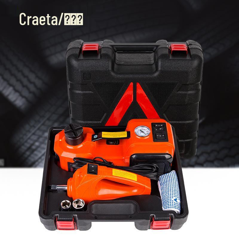 5T Electric Car Jack & Wrench Set with Tire Inflator, 12V