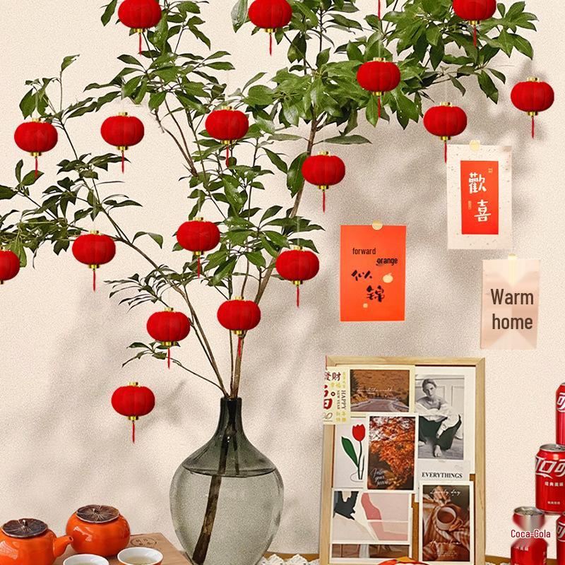 Small 2025 Red Bonsai Tree Ornaments for Outdoor Atmosphere & Wedding Decoration