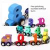 Wooden Magnetic Number Train Toys 0-10 Numbers Colorful Building Blocks Kids Toys Baby Enlightenment Cognitive Puzzle Toys