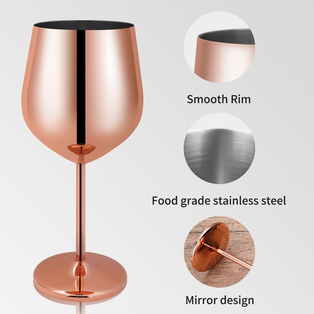 Wine Glass Highball Bar Stainless Steel Fashion Creative Sanding Process Durable Champagne Glass