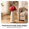 Toadstool Cat Scratching Post Cute Pet Furniture Wooden for Living Room, Cats