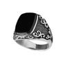 Statement Stylish Glossy Black Ring Men'S Ring
